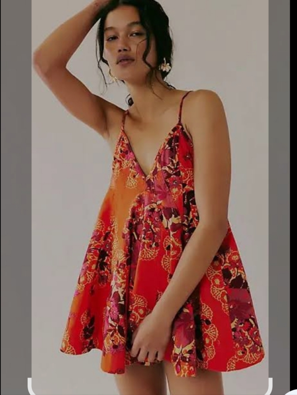 NWOT Zenni Free People Printed ROMPER Small Guava